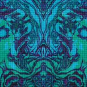 Abstract Cabbage Cross Stitch pattern PDF- EASY chart with one color per sheet And traditional chart! Two charts in one!