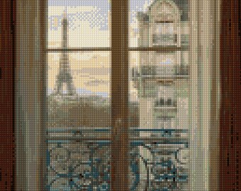 Eiffel Tower Paris France Cross Stitch Pattern PDF EASY | Etsy