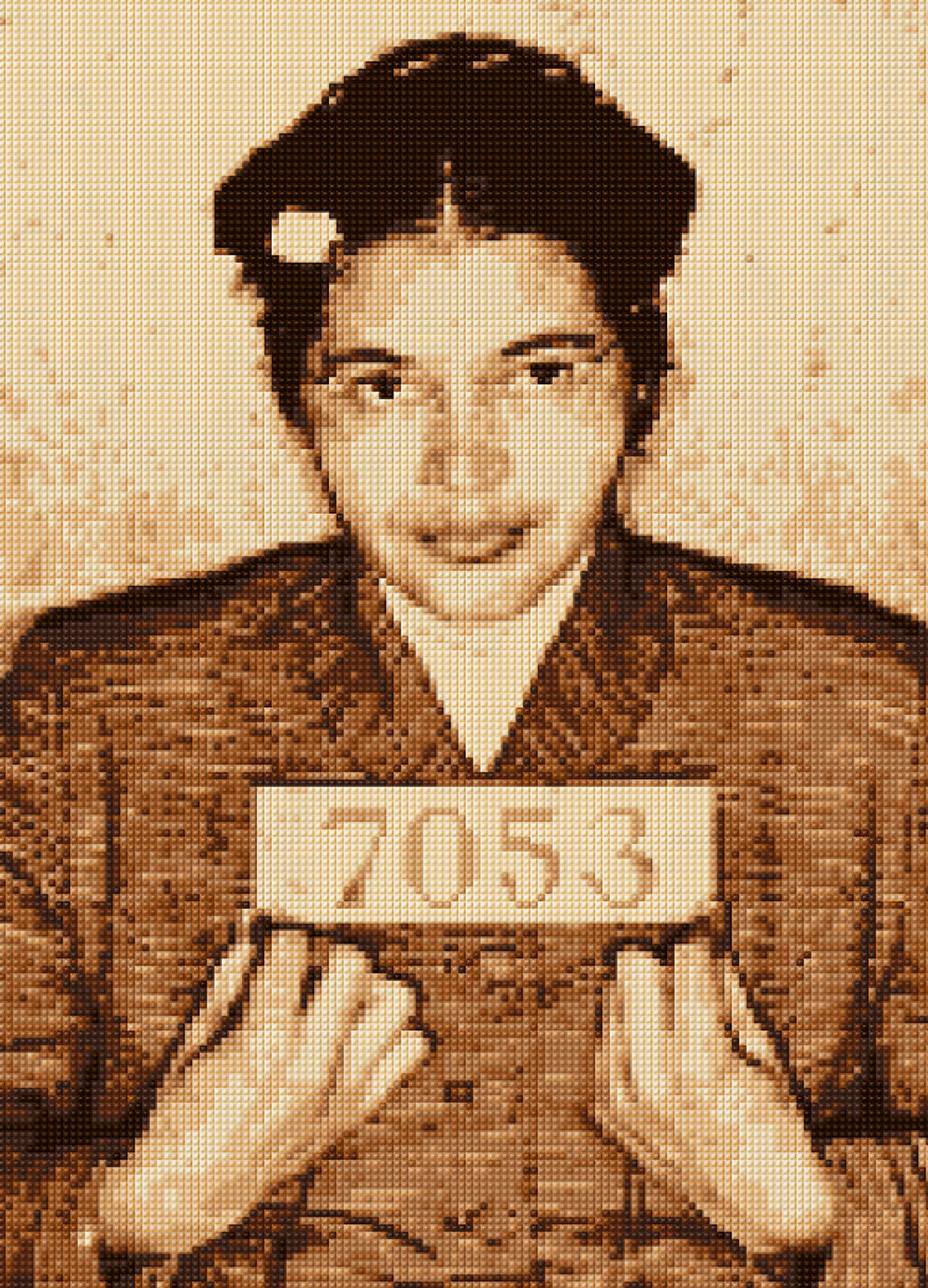 Rosa Parks 1955 booking photo Cross Stitch pattern PDF