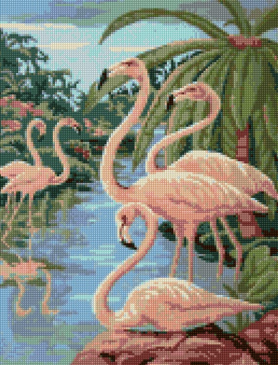 Cross Stitch Flamingo Chart