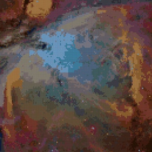 Orion Nebula Cross Stitch pattern Hubble Telescope PDF - EASY chart with one color per sheet And traditional chart! Two charts in one!