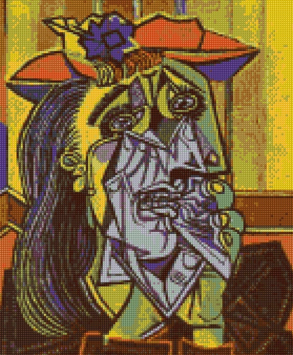 Picasso 'the Weeping Woman' Painting Cross Stitch Pattern
