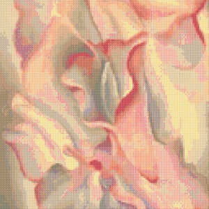 May include: Abstract painting with a swirling pattern of yellow, orange, pink, and red colors. The colors are blended together to create a soft, dreamy effect.