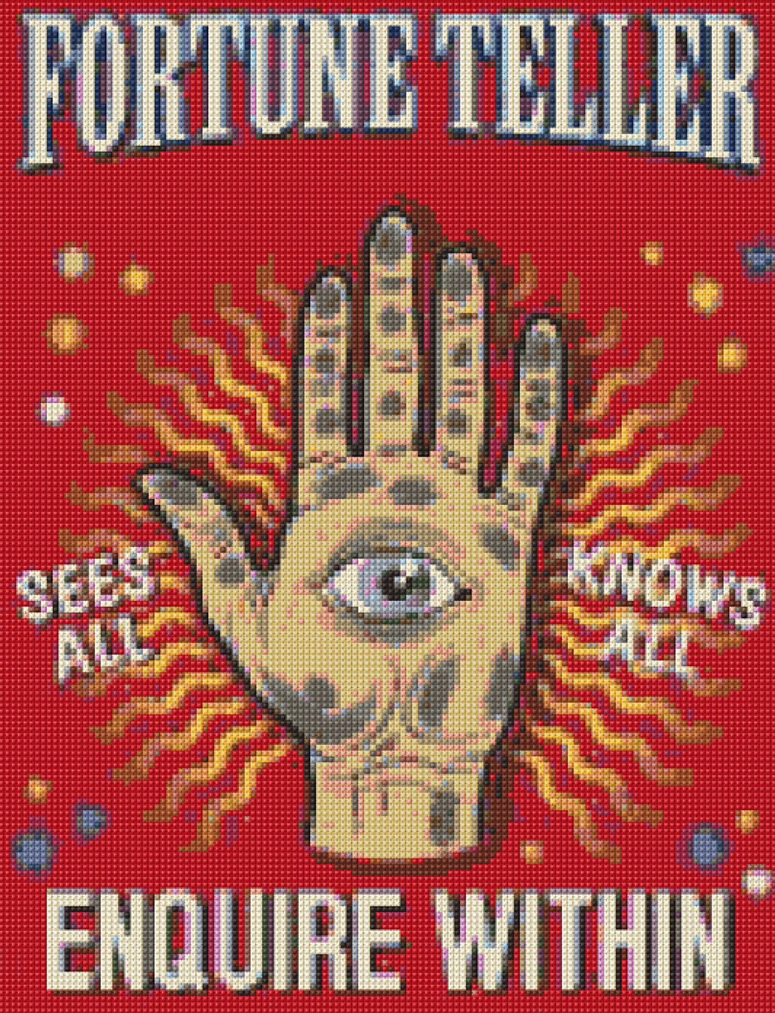 Fortune Teller Sign Cross Stitch Pattern PDF EASY Chart With Etsy
