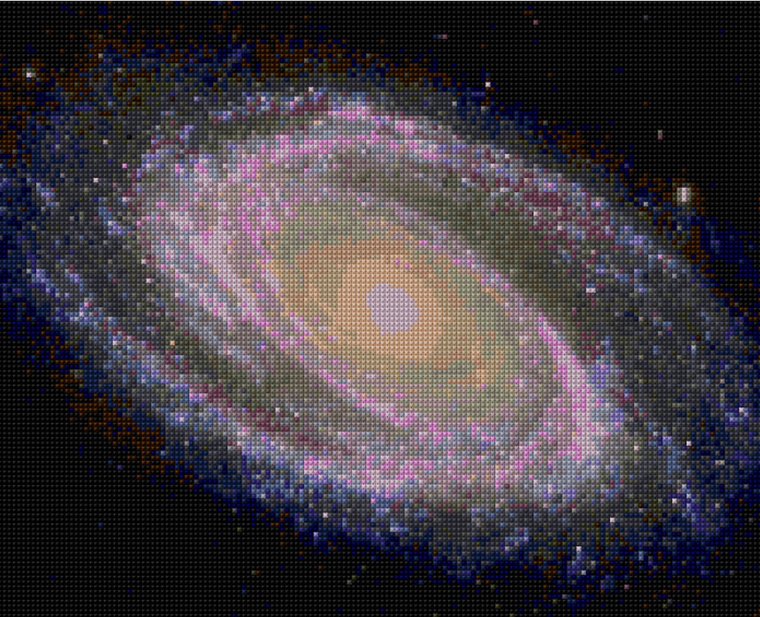 Spiral Galaxy Hubble Telescope Cross Stitch Pattern PDF EASY Etsy
