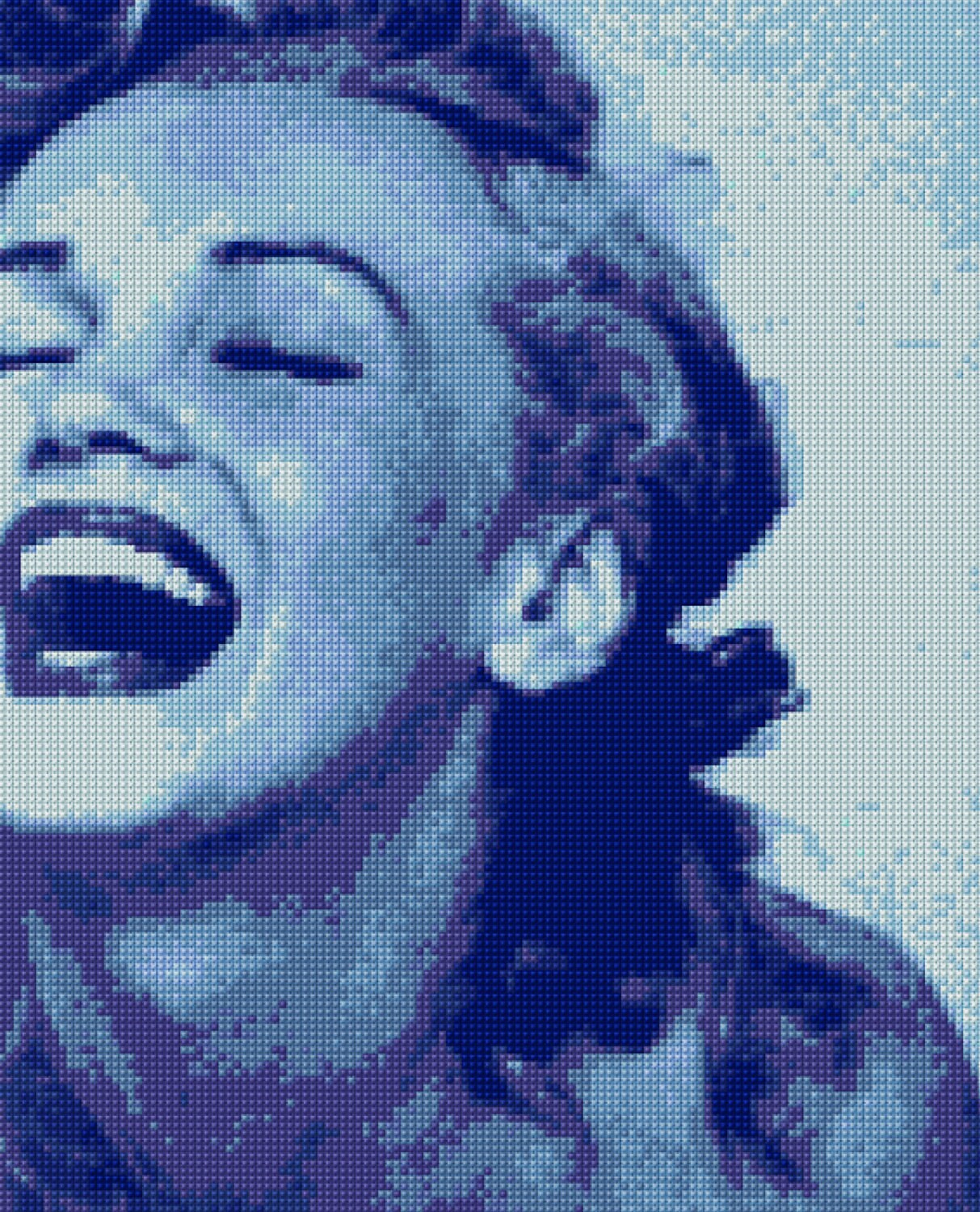 Marilyn Monroe Portrait Cross Stitch pattern PDF EASY chart | Etsy