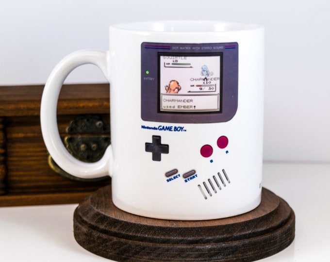 Gameboy Coffee Mug, Gift for Gamer with Retro Gameboy Scenes, Video Game Coffee Mug, Gift for Boyfriend, Nintendo Gamer Gift