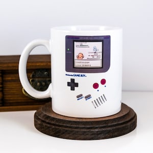 Gameboy Coffee Mug, Gift for Gamer with Retro Gameboy Scenes, Video Game Coffee Mug, Gift for Boyfriend, Nintendo Gamer Gift