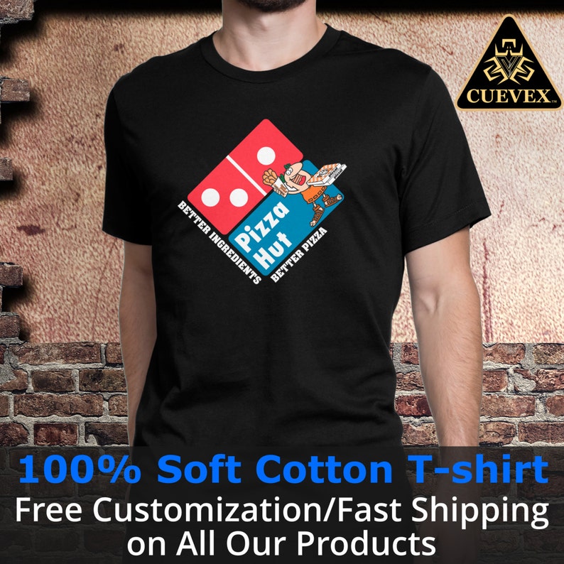Pizza Shirt Dominos Pizza Logo with Papa Johns Little Ceasar Etsy