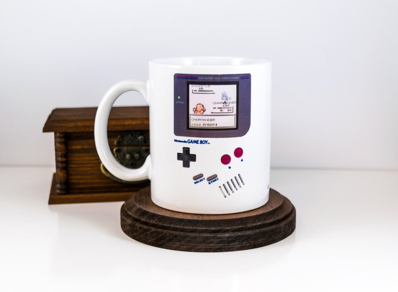 Gamers Mug Gameboy Coffee Mug Retro Gamer Gift Zelda Tetris Coworker Gift Link's Awakening Megaman Nintendo Mug for Gamer image 1