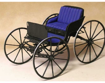 Model Trailways 19th Century Wood & Metal Doctor&#39;s Buggy 1:12 SCALE Wood and Metal Kit (requires assembly)