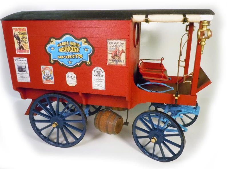 Old West Medicine Wagon Model Kit 1:12 Scale – DIY Wood and Metal ...
