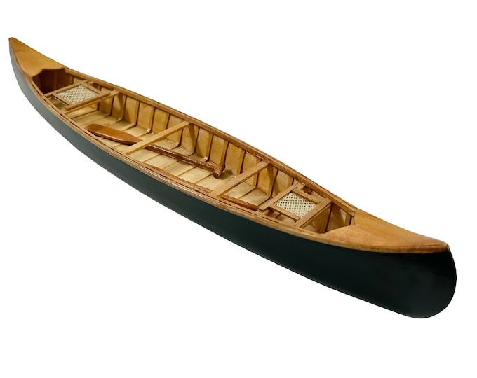 Indian Girl Canoe Wooden Apprentice Skill Level 2 Wood Model Boat Kit 1
