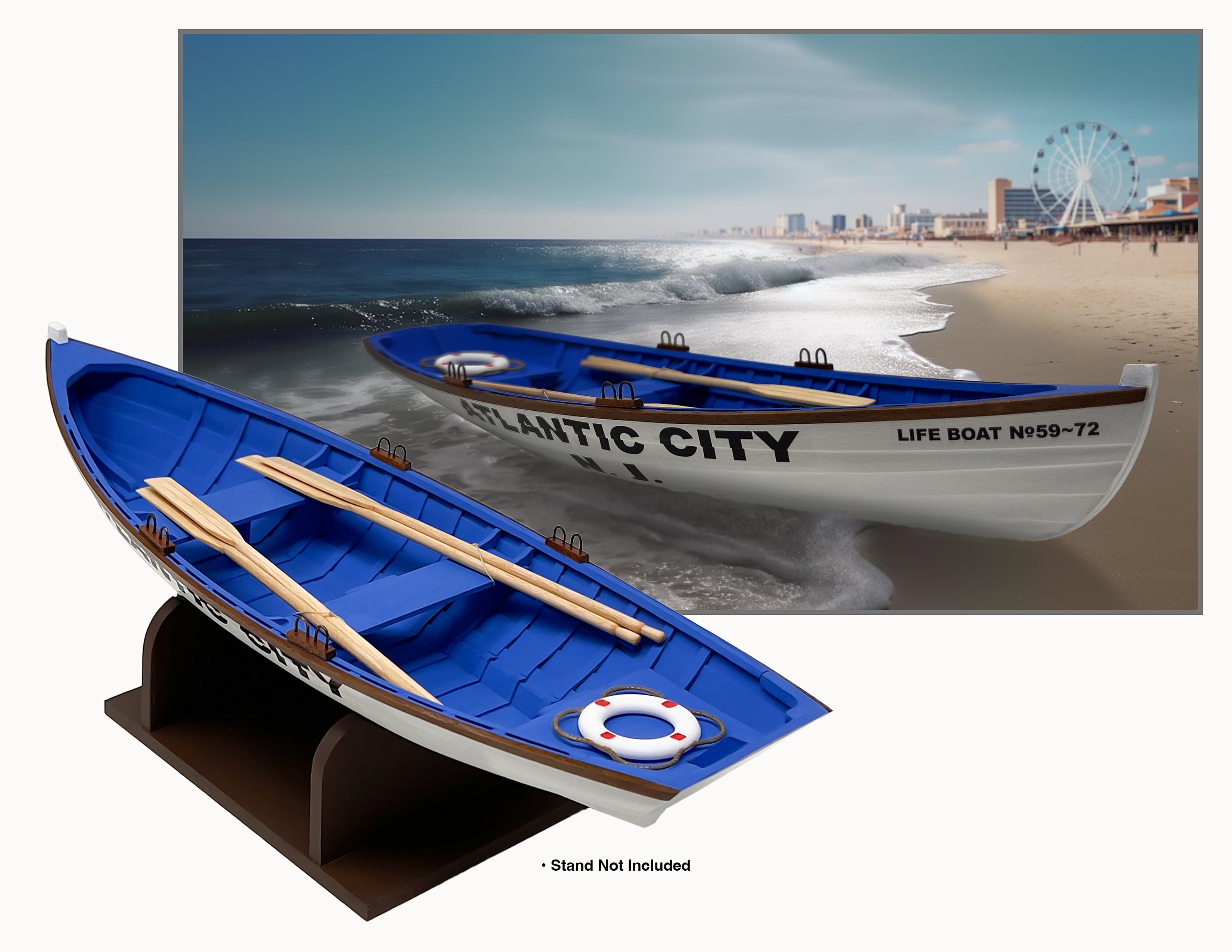 Sea Bright Dory Row Boat Wooden Apprentice Skill Level 2 Model Boat Kit