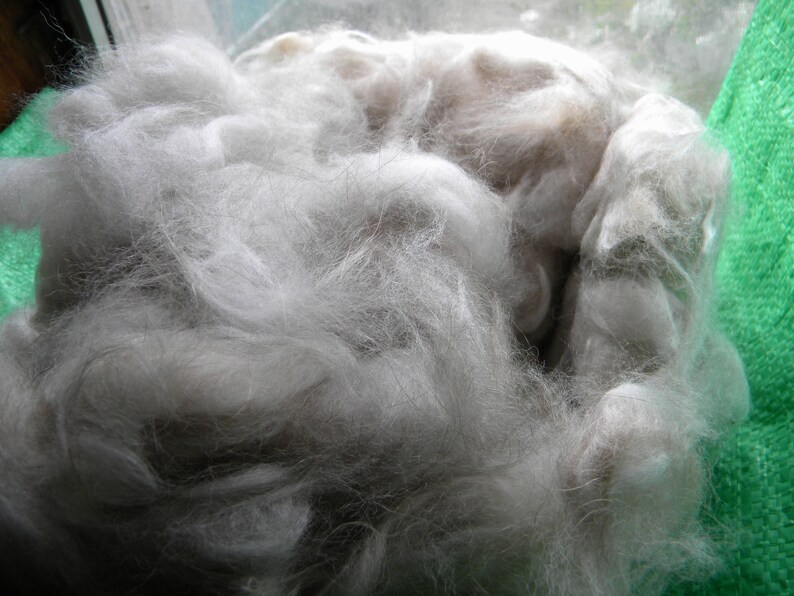 for SpinningFelting Rabbit Wool Luxuiously Warm and Soft! Angora Fiber Cloud Luxious Smoke Gray