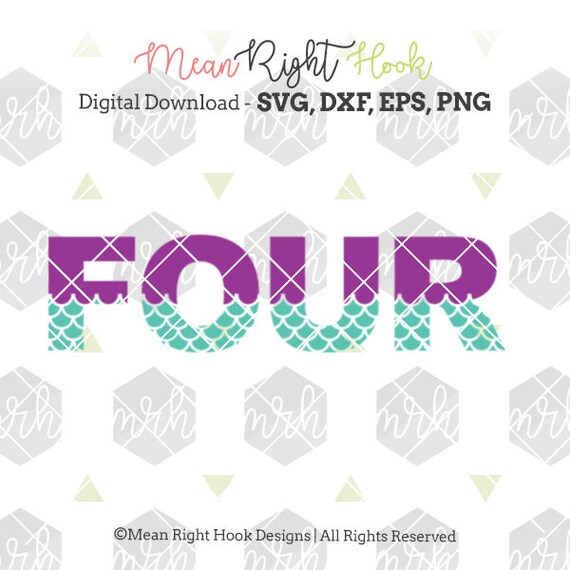 Download Mermaid Four svg Mermaid svg Fourth Birthday SVG Summer