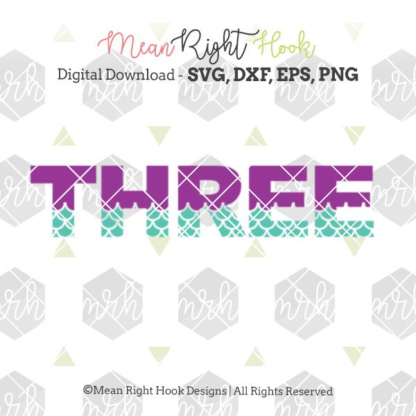 Download Mermaid Three svg Mermaid svg Third Birthday SVG Summer | Etsy