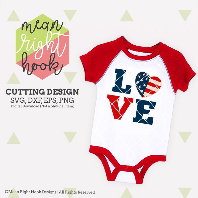 Download Love svg 4th of July svg Heart flag svg patriotic svg | Etsy