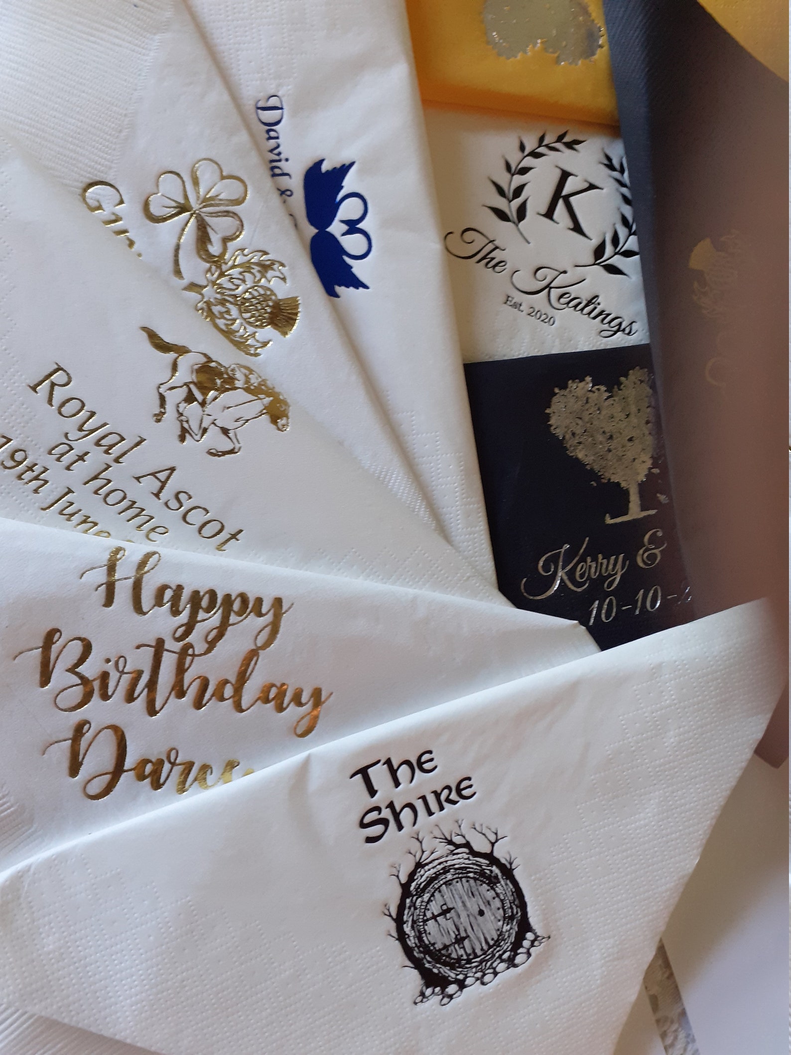 100 X Personalised Napkins for All Occasions Etsy UK