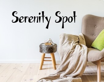 Serenity Spot Decal, Reading Nook wall decal, Counselor wall decor, School decoration, School Library Decal, reading classroom decal