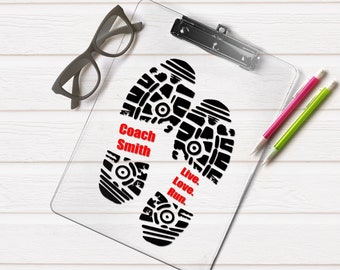Cross Country Coach Gift track coach gift personalized Clipboard, runner gift, LIVE LOVE RUN, Cross country track awards recognition gift