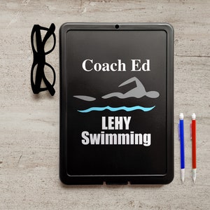 Swimming Coach Gift, Diving coach gift, personalized swimming Clipboard, Diving clipboard image 3