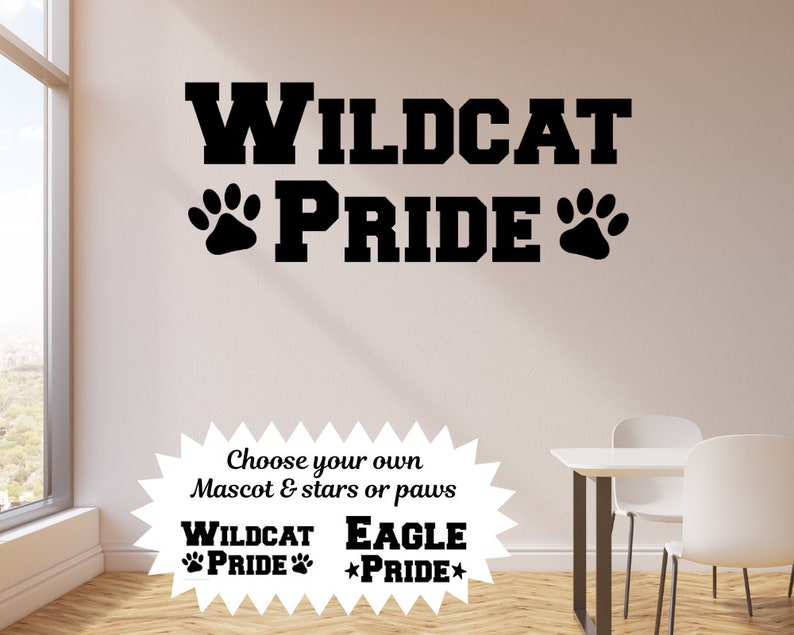 Wildcat decal, mascot decal, wildcat pride