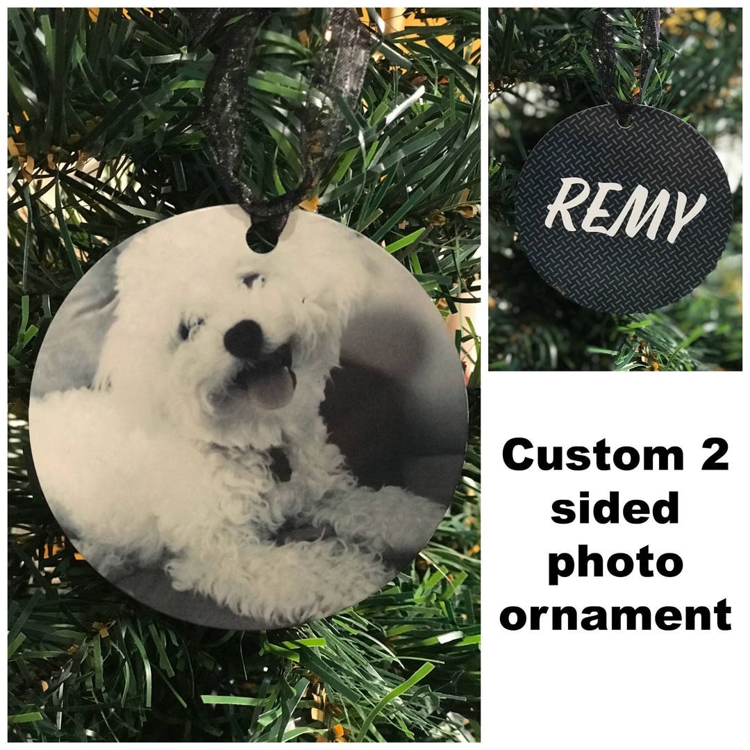 Personalized Pet Ornament With Name, Custom Dog Christmas Ornament