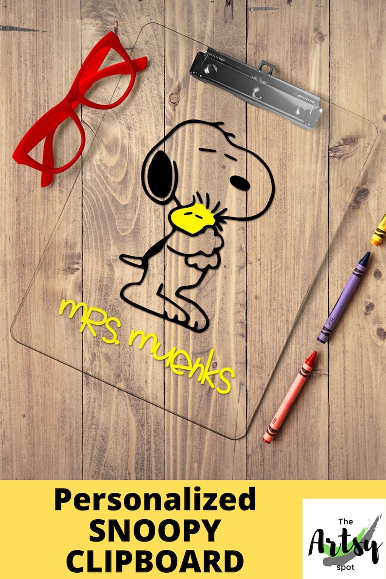 Snoopy Woodstock Gift Clipboard Teacher Appreciation gift , Teacher gift, Teacher Appreciation Snoopy Fan Gift, clear or storage clipboard image 4