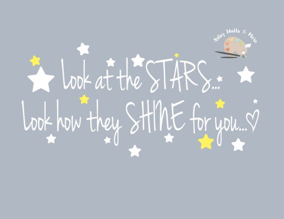 Look At The Stars Look How They Shine For You Cold Play Song Etsy Look At The Stars Look How They Shine For You Cold Play Song Etsy