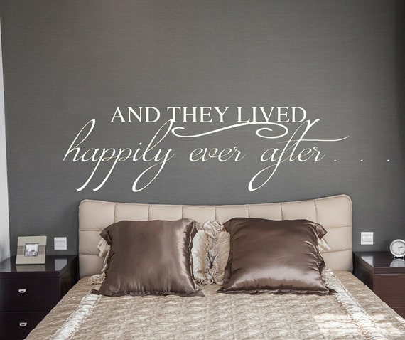 Happy Quote Wall Stickers /"And They Lived Happily Ever After/"...