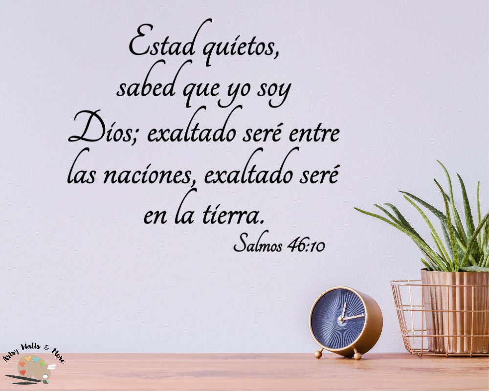 Calcomanía ESPAÑOLA Salmos 46:10 calcomanía cristiana en - Etsy España