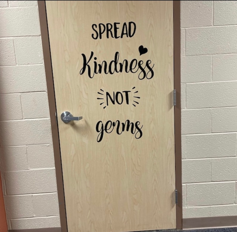 Spread kindness not germs decal, School nurse decor, Nurse clinic wall decal, Back to School decorations for school nurse image 3