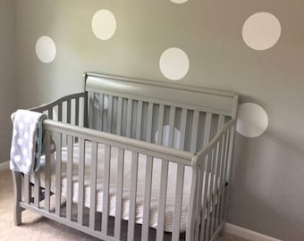 Large Polka dot vinyl decals stickers, Polka dot wall, Small to extra large polka dot circle vinyl decals, Polka dot nursery wall