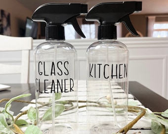 Household Cleaner Spray bottle, Kitchen bottles, Cleaning spray bottles, Modern Farmhouse Kitchen, Modern bathroom, Laundry room decor