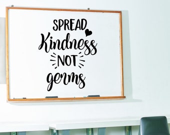 Spread kindness not germs decal, School nurse decor, Nurse clinic wall decal, Back to School decorations for school nurse