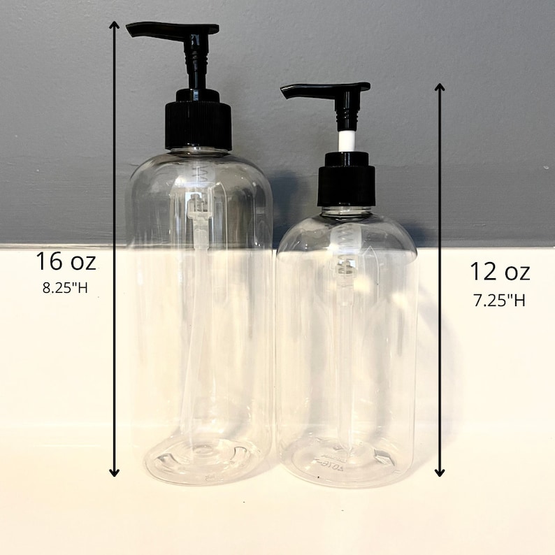 Refillable Clear Shampoo and Conditioner Bottles Clear Etsy