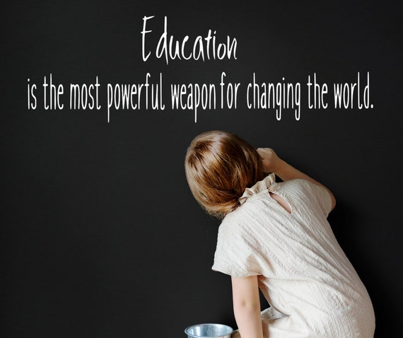 Citation De Nelson Mandela Leducation Est Larme La Plus Etsy France