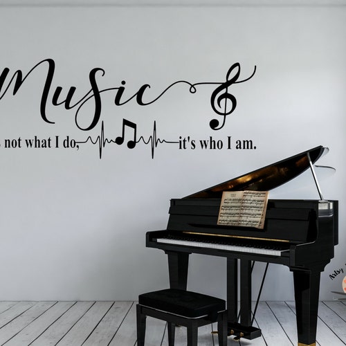Music is Life Wall Art Quote PVC Decal Wall Art Sticker Etsy