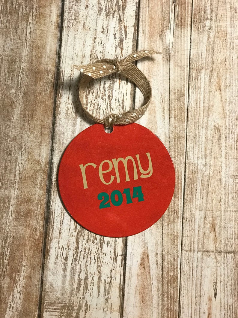 Pet dog cat Christmas personalized photo ornament with name and year Custom animal Christmas ornament w picture year personalized ornament
