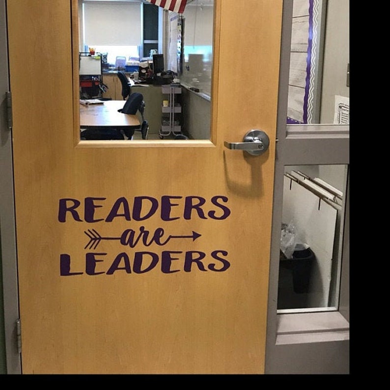 Readers Are Leaders Wall Vinyl Decal, Classroom Door Vinyl Wall Decal ...