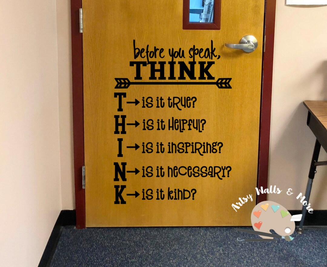 Classroom Door Vinyl Wall Decal, Teach Classroom Decal School Library
