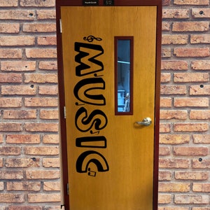 Music decal, Music Teacher decal, Music Classroom door Decal, back to school door decal for Music room, Wall decor for Music classroom