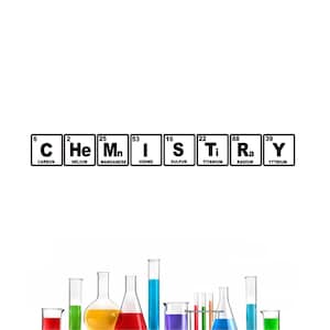 Chemistry decal with periodic table, Chemistry Teacher decal, Chem lab door Decal, back to school door decal for Chem Lab