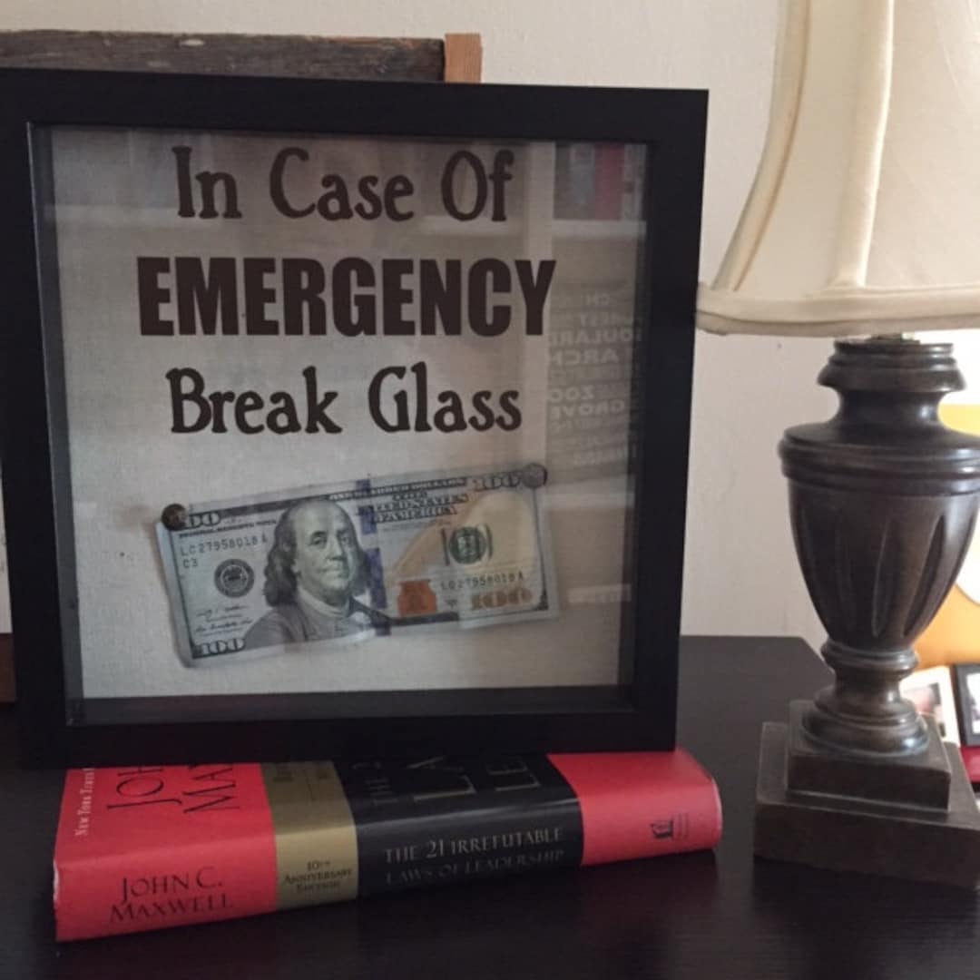 Shadow Box-In Case Of Emergency Break Glass Coffee Shadow - Etsy Australia