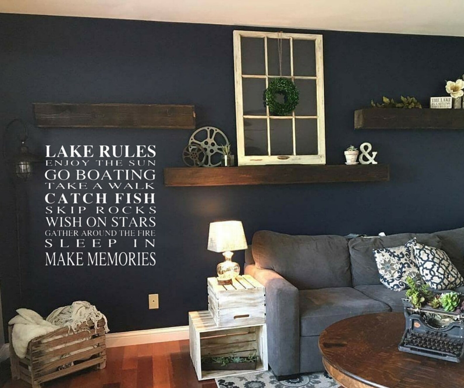 Lake Rules Vinyl Wall Decal Sticker Lake Lovers Wall Decor Etsy