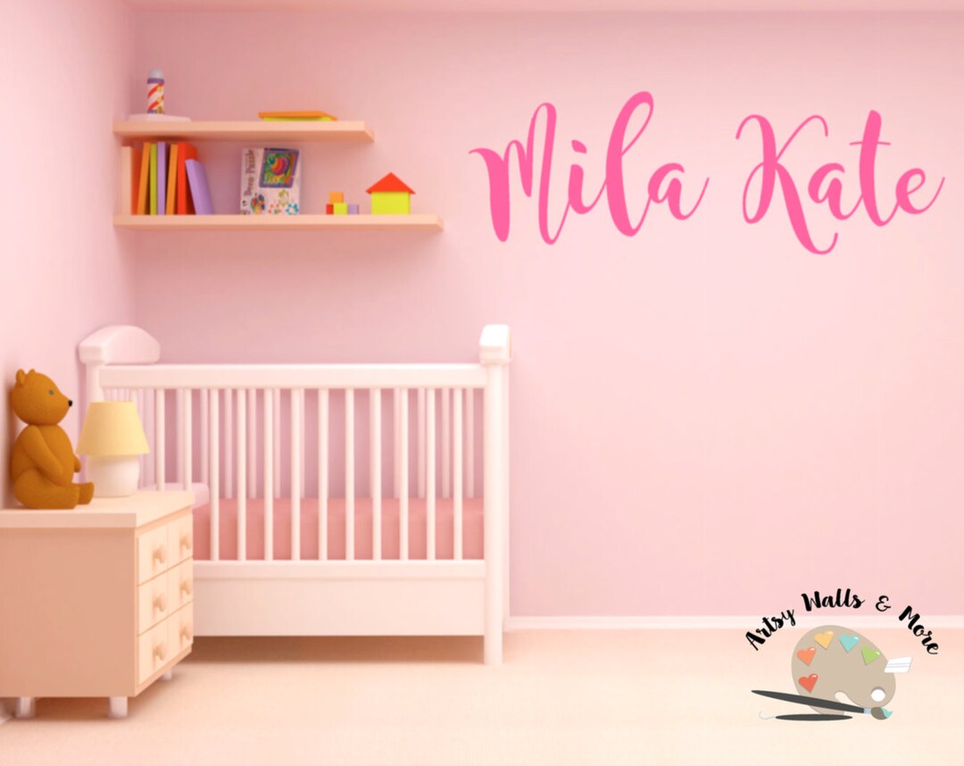 Child's Name Wall Vinyl Decal Sticker Nursery Name Decal Etsy
