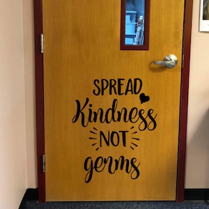 Spread Kindness Not Germs Decal, School Nurse Decor, Nurse Clinic Wall ...