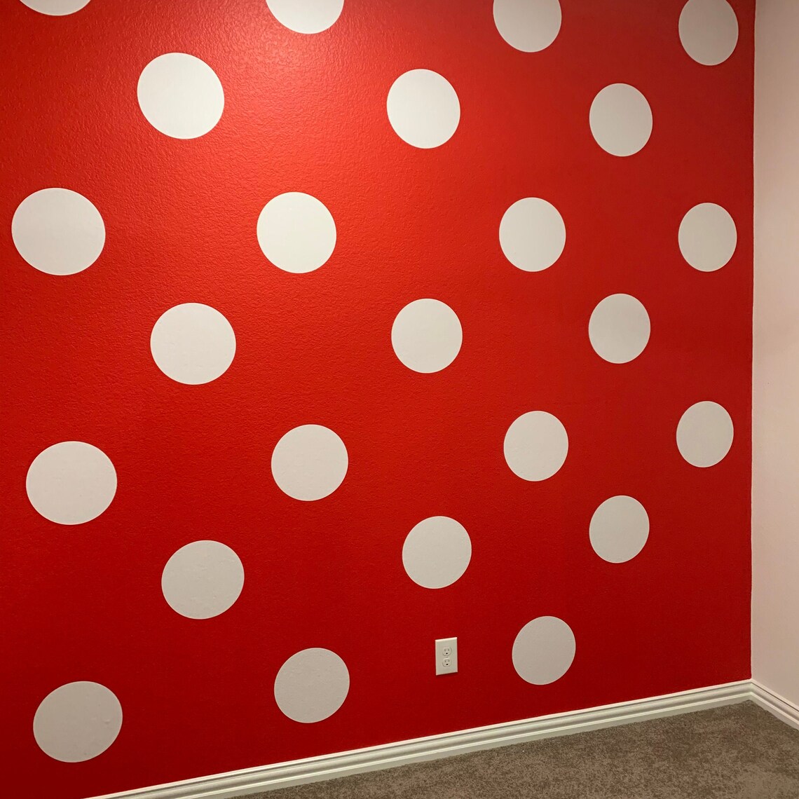 Large Polka Dot Vinyl Decals Stickers Polka Dot Wall Small Etsy