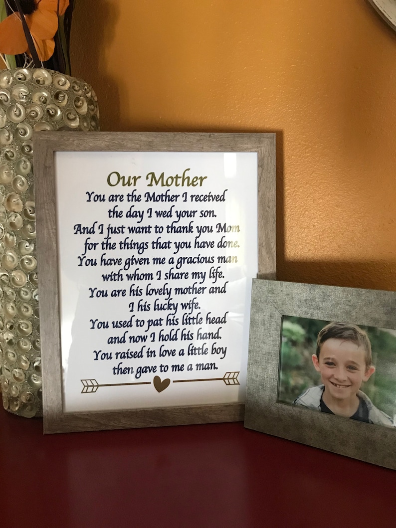 Mother-in-law gift You are the Mother I received the day I wed your son Mother of the groom gift, Mother's Day gift Mother Christmas gift image 2